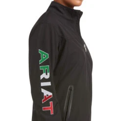 Ariat Classic Team Softshell MEXICO Jacket (BLACK) 10 Ariat Classic Team Softshell MEXICO Jacket (BLACK) -Western Cowboy Clothing 10031428 02