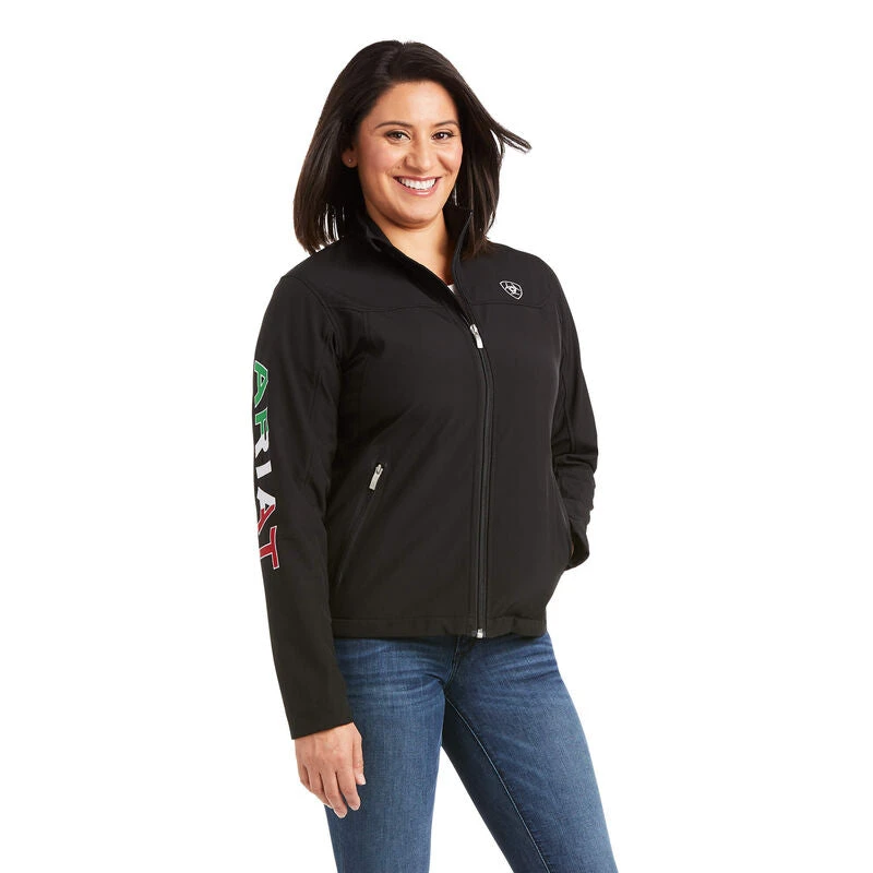 Ariat Classic Team Softshell MEXICO Jacket (BLACK) 6 Ariat Classic Team Softshell MEXICO Jacket (BLACK) - Image 6
