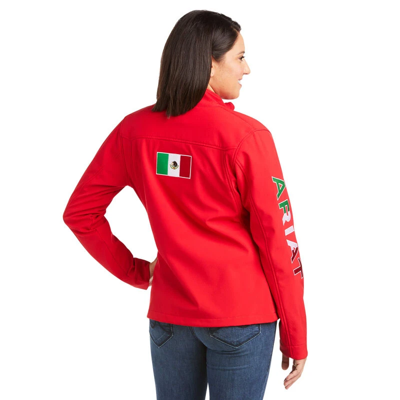 Ariat Classic Team Softshell MEXICO Jacket (RED) 4 Ariat Classic Team Softshell MEXICO Jacket (RED) - Image 4