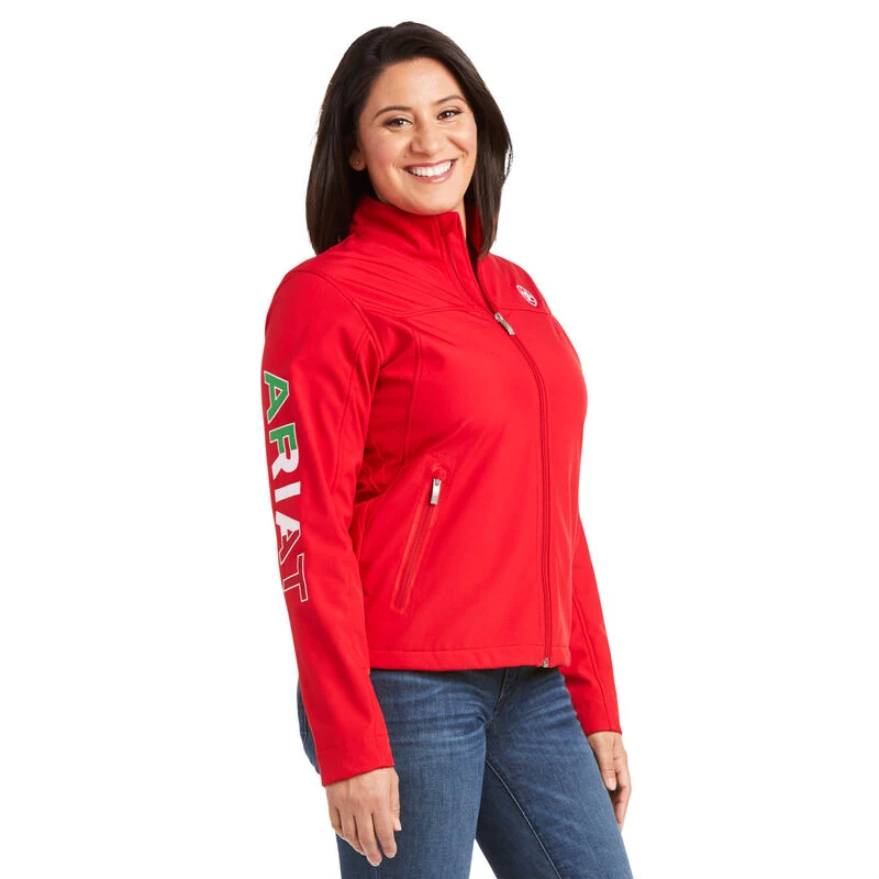 Ariat Classic Team Softshell MEXICO Jacket (RED) 5 Ariat Classic Team Softshell MEXICO Jacket (RED) - Image 5