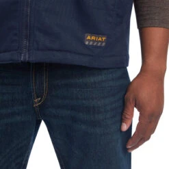 Ariat Men's Rebar DuraCanvas Blue Vest -Western Cowboy Clothing 10041538 01