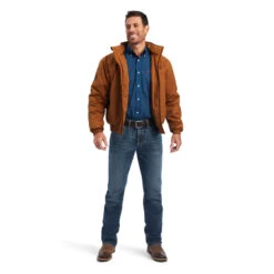 Ariat Team Logo Insulated Chestnut Jacket -Western Cowboy Clothing 10041545 full