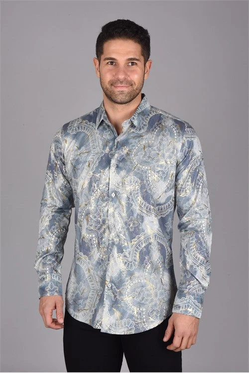 Platini Men's Long Sleeve Shirt - FPL7208 (Plus Size) 1 Platini Men's Long Sleeve Shirt - FPL7208 (Plus Size)