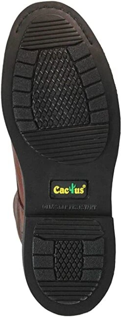 Cactus Men's 8" 8732 Dark Brown Oil-Tumbled Leather Work Boots -Western Cowboy Clothing 81FyRjXAWyL. AC UY695
