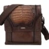 Cuadra Porto Maple Caiman Belly Messenger Bag