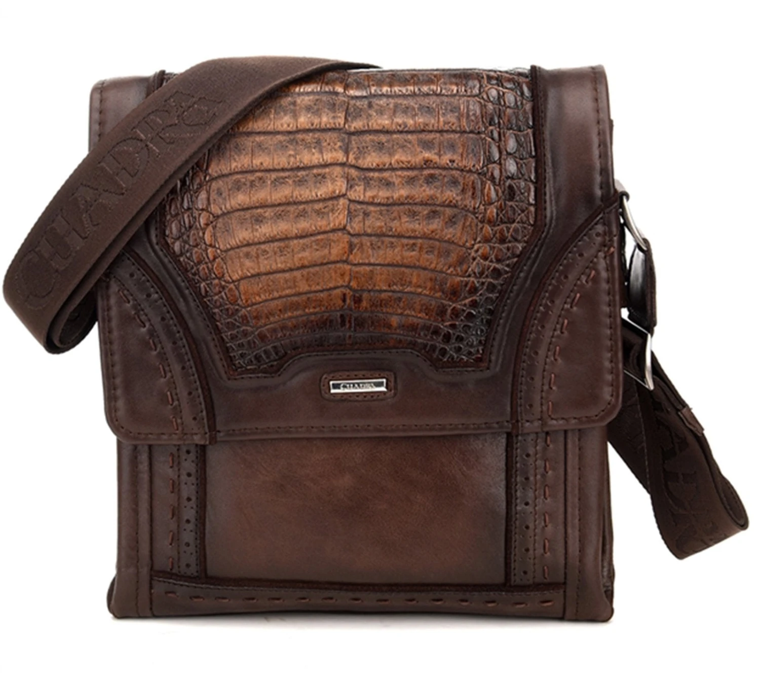 Cuadra Porto Maple Caiman Belly Messenger Bag 1 Cuadra Porto Maple Caiman Belly Messenger Bag