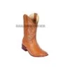 Los Altos Honey Ostrich Wide Square Toe Cowboy Boots