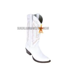 Los Altos White Deer Women Snip Toe Western Boot