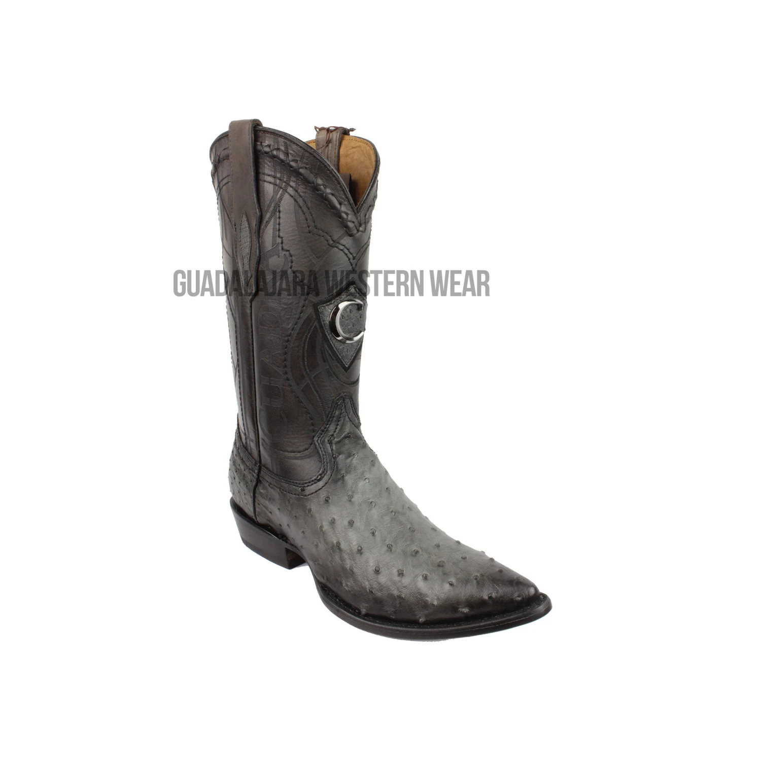 Cuadra Ostrich Flame Gray J Toe Cowboy Boots 1 Cuadra Ostrich Flame Gray J Toe Cowboy Boots