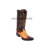Los Altos Faded Buttercup Caiman Belly European Square Toe Cowboy Boots