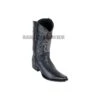 Los Altos Black Grisly European Square Toe Cowboy Boots
