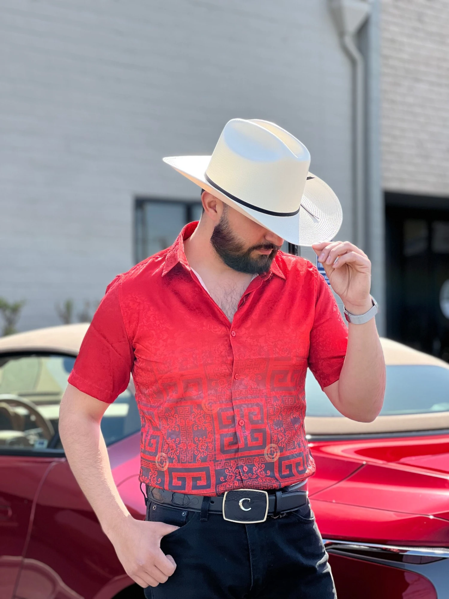 Platini Men's Digital Print Short Sleeve Shirt - FPS8636 2 Platini Men's Digital Print Short Sleeve Shirt - FPS8636 - Image 2