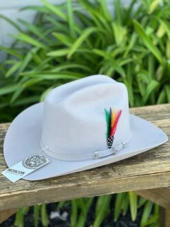 Tejana (Lana Fina) 20x Copa Alta Falda 3.5" Marca Morcon (Silverbelly/Beige)