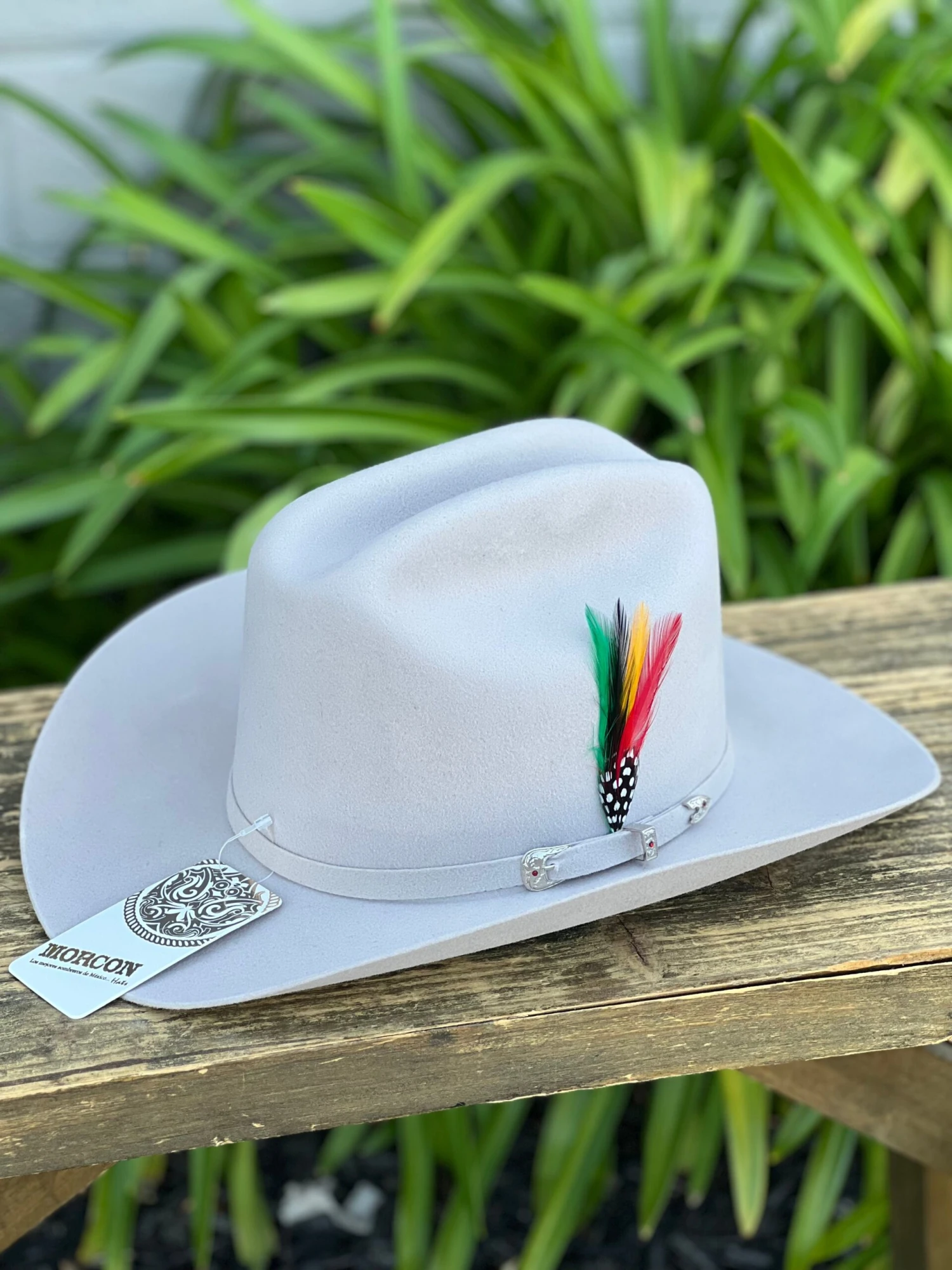 Tejana (Lana Fina) 20x Copa Alta Falda 3.5" Marca Morcon (Silverbelly/Beige) 1 Tejana (Lana Fina) 20x Copa Alta Falda 3.5" Marca Morcon (Silverbelly/Beige)