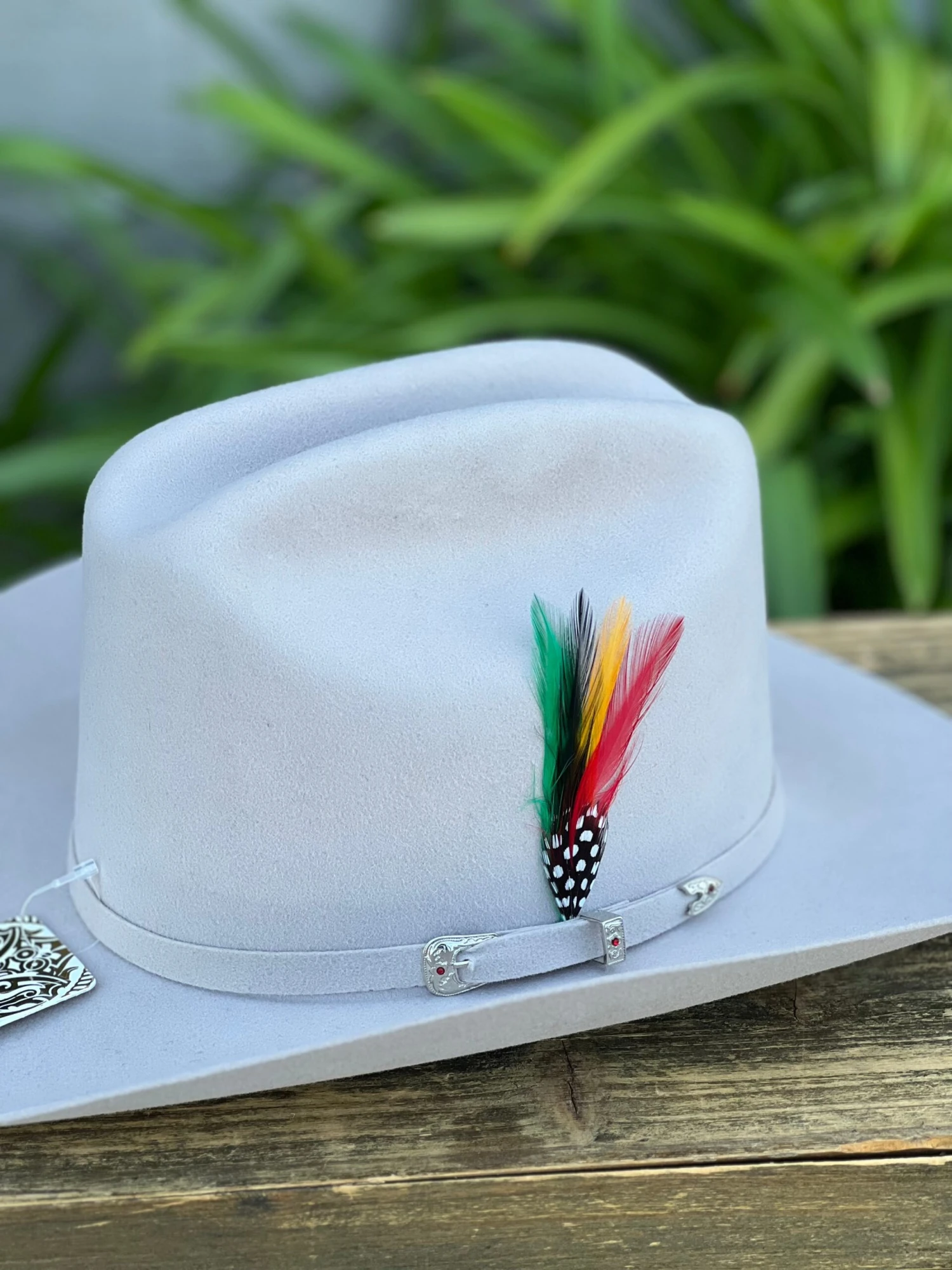 Tejana (Lana Fina) 20x Copa Alta Falda 3.5" Marca Morcon (Silverbelly/Beige) 3 Tejana (Lana Fina) 20x Copa Alta Falda 3.5" Marca Morcon (Silverbelly/Beige) - Image 3