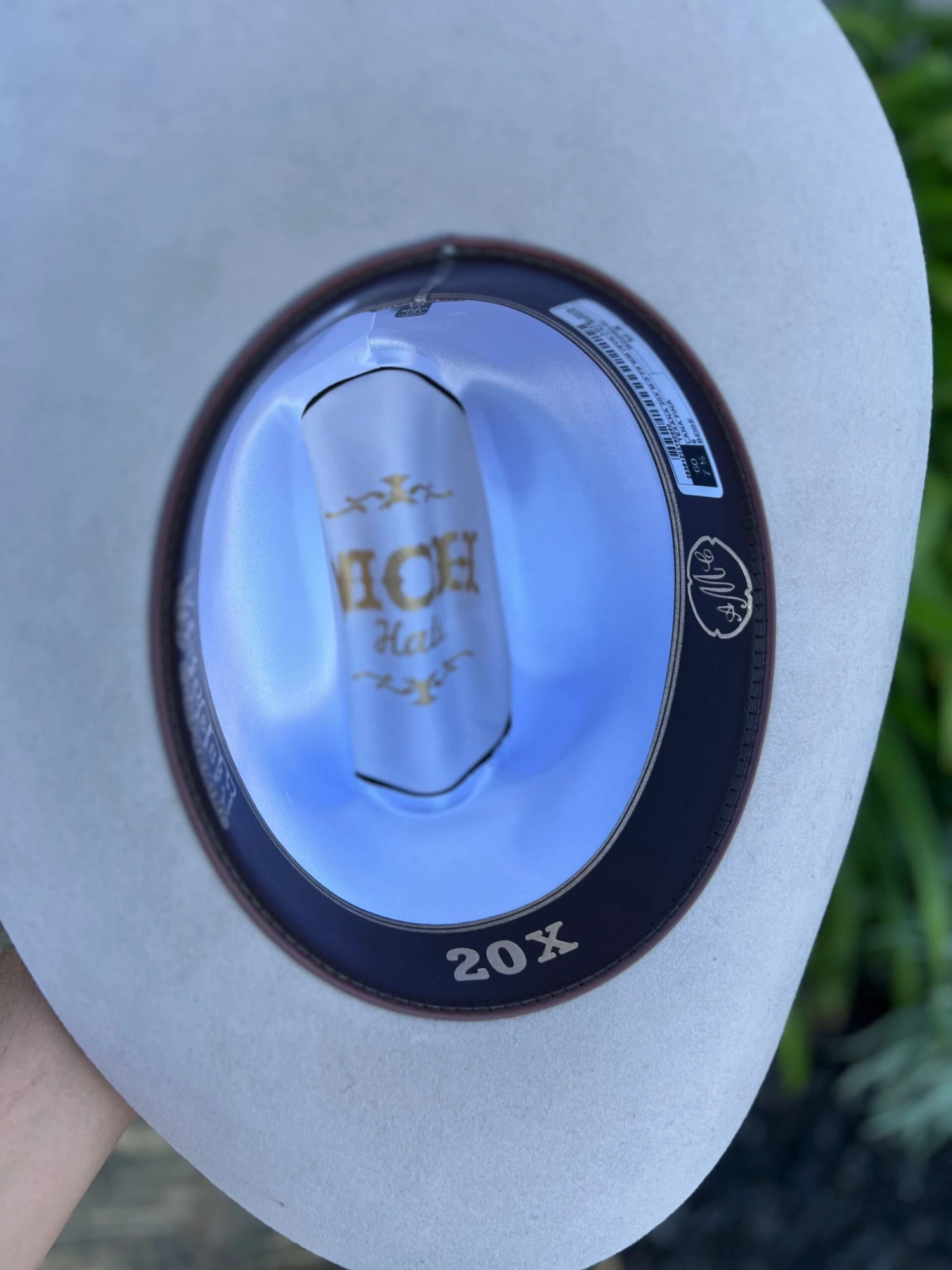 Tejana (Lana Fina) 20x Copa Alta Falda 3.5" Marca Morcon (Silverbelly/Beige) 5 Tejana (Lana Fina) 20x Copa Alta Falda 3.5" Marca Morcon (Silverbelly/Beige) - Image 5