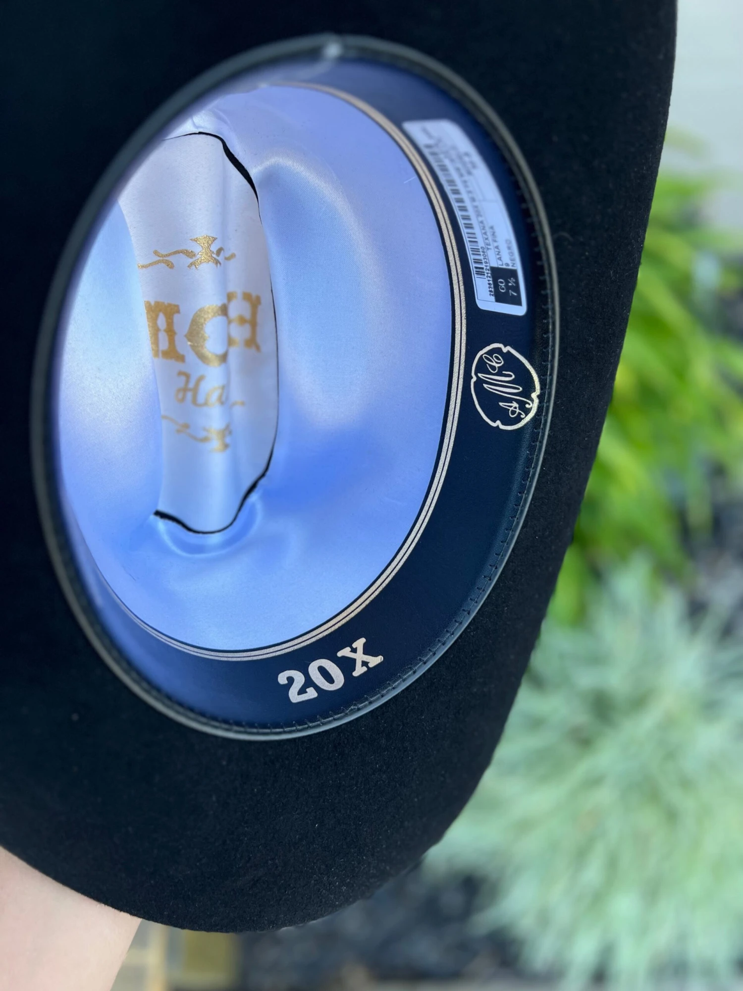 Tejana (Lana Fina) 20x Copa Alta Falda 3.5" Marca Morcon (Negro/Black) 2 Tejana (Lana Fina) 20x Copa Alta Falda 3.5" Marca Morcon (Negro/Black) - Image 2