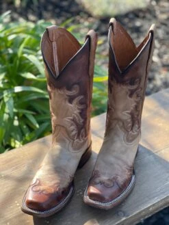 Circle G By Corral Women's Honey Chocolate Embroidery Square Toe Boot -Western Cowboy Clothing IMG 16712