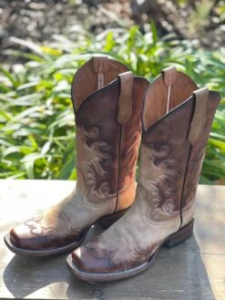 Circle G By Corral Women's Honey Chocolate Embroidery Square Toe Boot -Western Cowboy Clothing IMG 16722