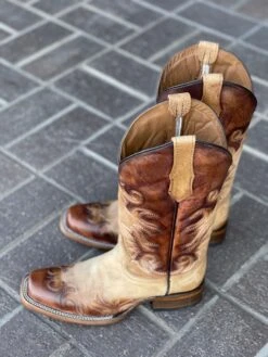 Circle G By Corral Women's Honey Chocolate Embroidery Square Toe Boot -Western Cowboy Clothing IMG 1673