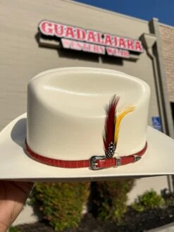 Cuernos Chuecos 150x Chaparral (Copa Chica Falda Chica 3") Toquilla Cognac -Western Cowboy Clothing IMG 1733