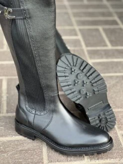 Cuadra Bristol Negro Piel Ternera Bota Alta Para Dama -Western Cowboy Clothing IMG 18972