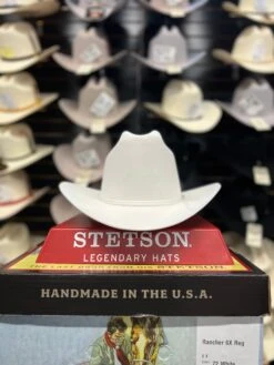 Stetson 6x Rancher Premium White Cowboy Felt Hat Sinaloa (Copa Alta Falda/Brim 3.5") -Western Cowboy Clothing IMG 2309