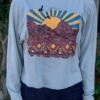 Western Scenic Grey Long Sleeve