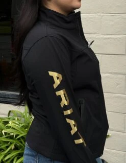 Ariat Women Black/Gold Soft-shell Jacket (NEW) -Western Cowboy Clothing IMG 2435