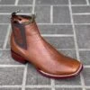 Los Altos Belmont Brown Wide Square Toe Botin Charro