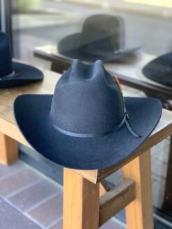 Stetson 6x Spartan Black Cowboy Felt Hat Sinaloa (Copa Chica Falda/Brim 3.5") -Western Cowboy Clothing IMG 2985