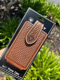 Ariat Handtooled Leather Cell Phone Case (Fits IPhone REGULAR SIZE)