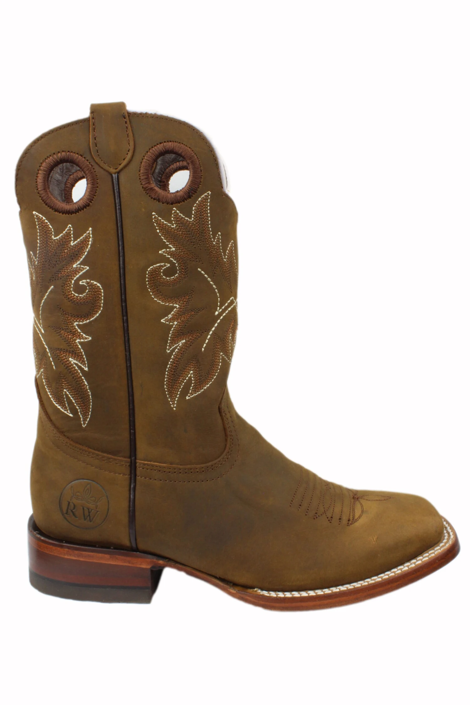Reywelt Crazy Horse Square Toe Short Cowgirl Boots 3 Reywelt Crazy Horse Square Toe Short Cowgirl Boots - Image 3