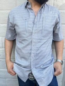 Ariat Ventek Echo Grey Print Classic Fit Short Sleeve Shirt