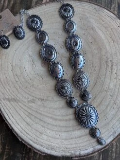 Silver Concho Necklace