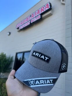 Ariat Grey/Black Patch Cap