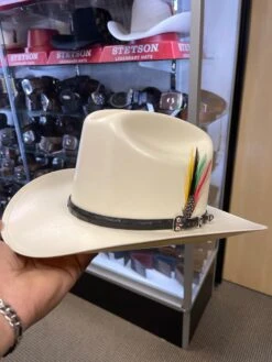 500X Johnson Copa Alta 4 3/4" Falda Corta 3" Toquilla Avestruz Negro