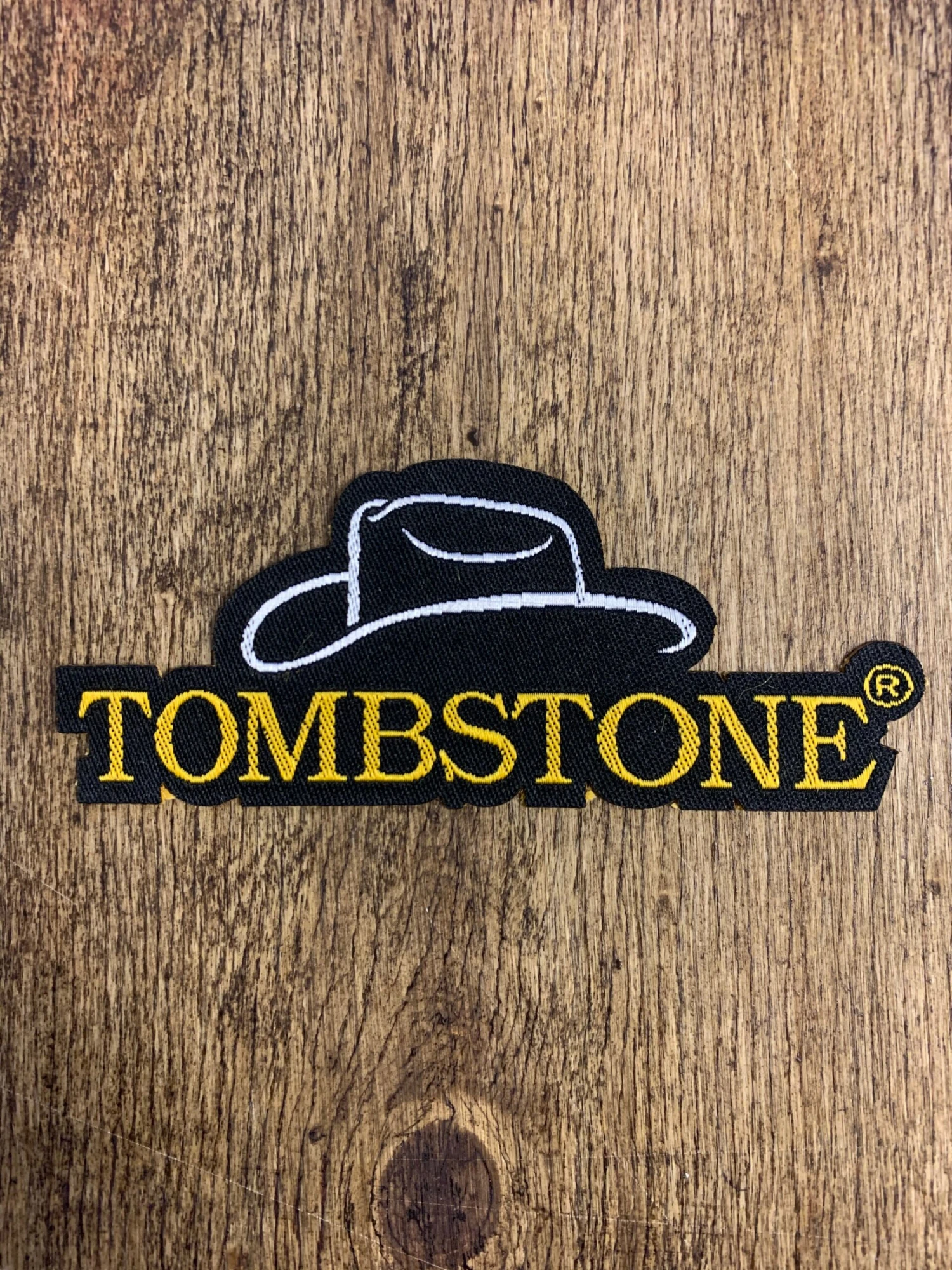 Tombstone Black / Yellow Patch (Peel & Stick Patch) 1 Tombstone Black / Yellow Patch (Peel & Stick Patch)
