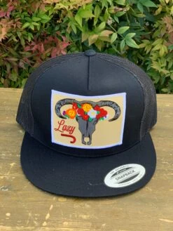 Lazy J Ranch Wear Cap Flower Blk/Blk