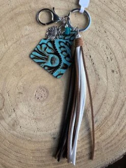 Western Paisley Print Keychain