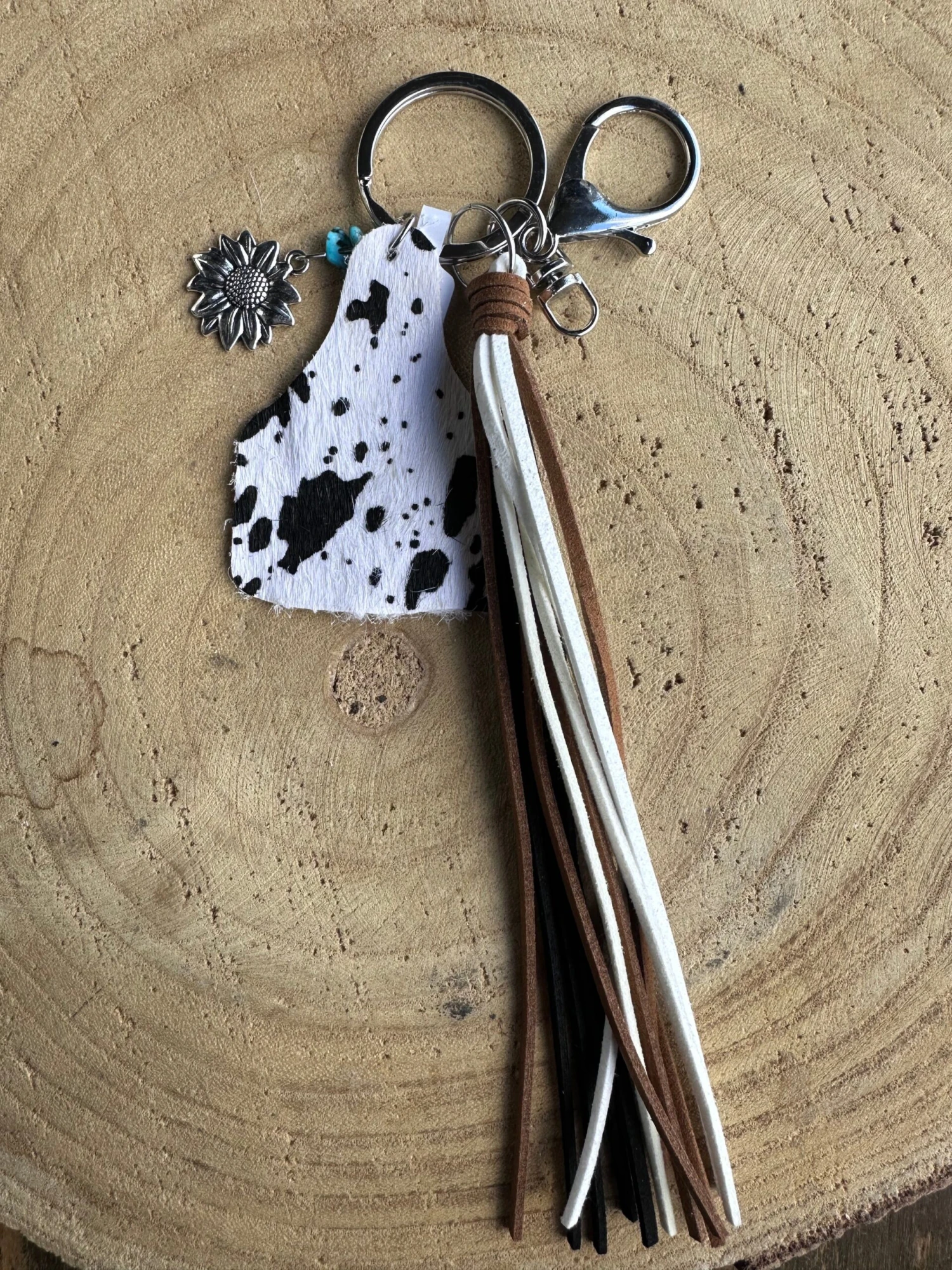 Western Cow Print Keychain 1 Western Cow Print Keychain