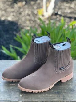 Original Michel Charro Nobuk Taupe Industrial Sole Botines