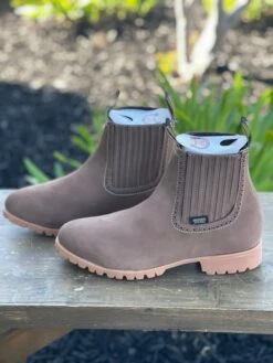 Original Michel Charro Nobuk Taupe Industrial Sole Botines -Western Cowboy Clothing IMG 4904