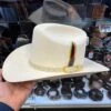 Tombstone 1000x Johnson (Copa Alta) With Genuine Winter White Ostrich Leather Band