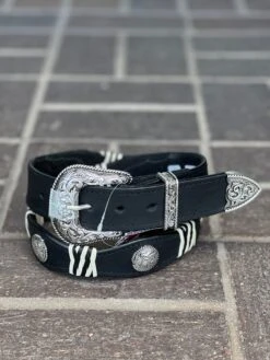 Potro Crazy Negro Cinto - Negro / Plata