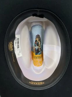 Stetson 6x Spartan Black Cowboy Felt Hat Sinaloa (Copa Chica Falda/Brim 3.5") -Western Cowboy Clothing IMG 5553