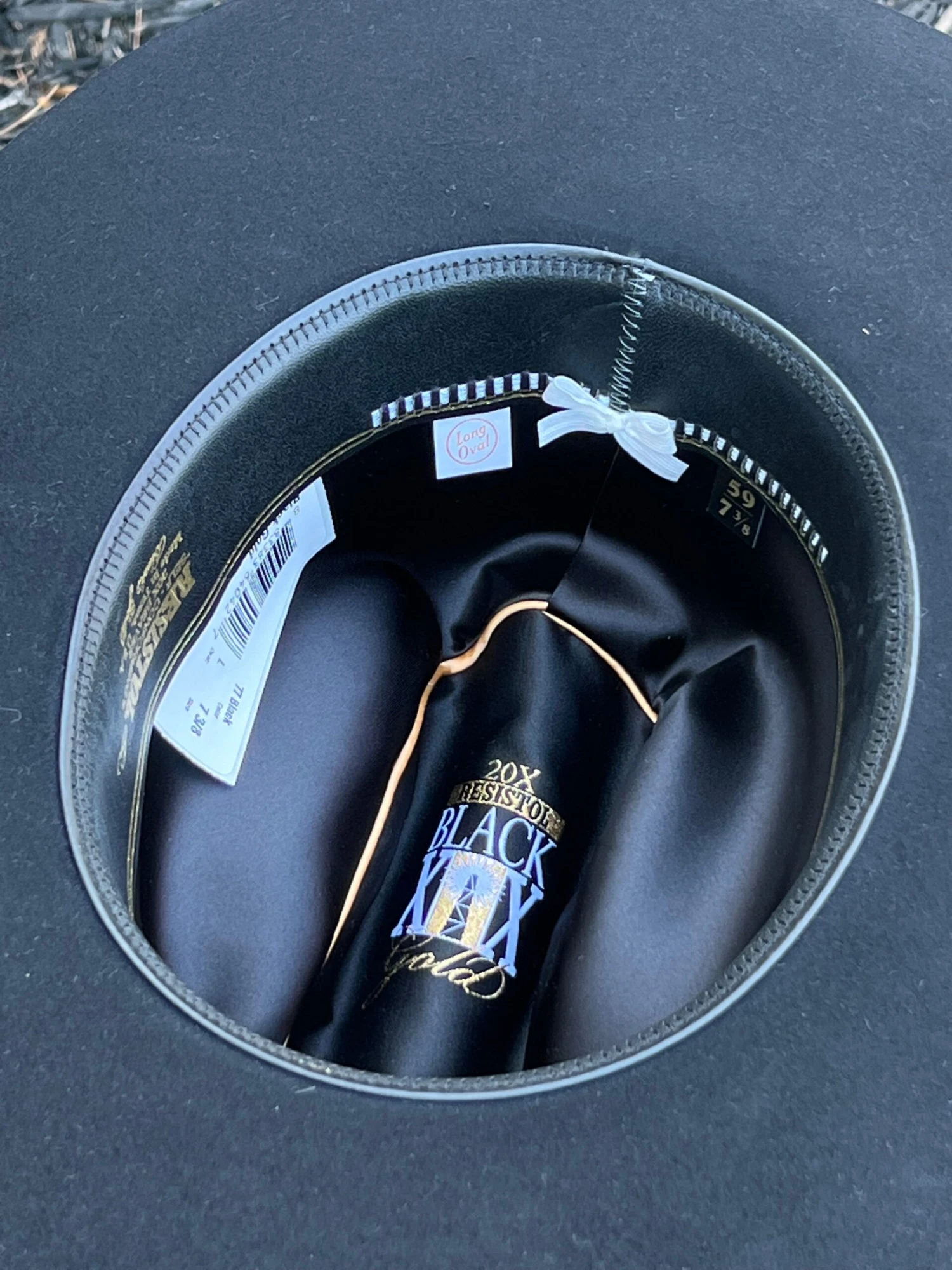 Resistol 20x Black Gold (Copa Chica Falda 4 1/4") 4 Resistol 20x Black Gold (Copa Chica Falda 4 1/4") - Image 4