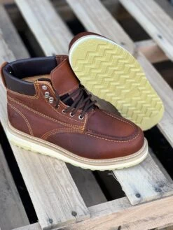 Lightweight Brown 6" Wedge Style Soft Toe Work Boot 5 Lightweight Brown 6" Wedge Style Soft Toe Work Boot -Western Cowboy Clothing IMG 5647 27e10371 044c 45e2 a551 f9ad36ef289c