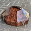 Exclusive Brown Wood HydroDipped Hat Carrying Case
