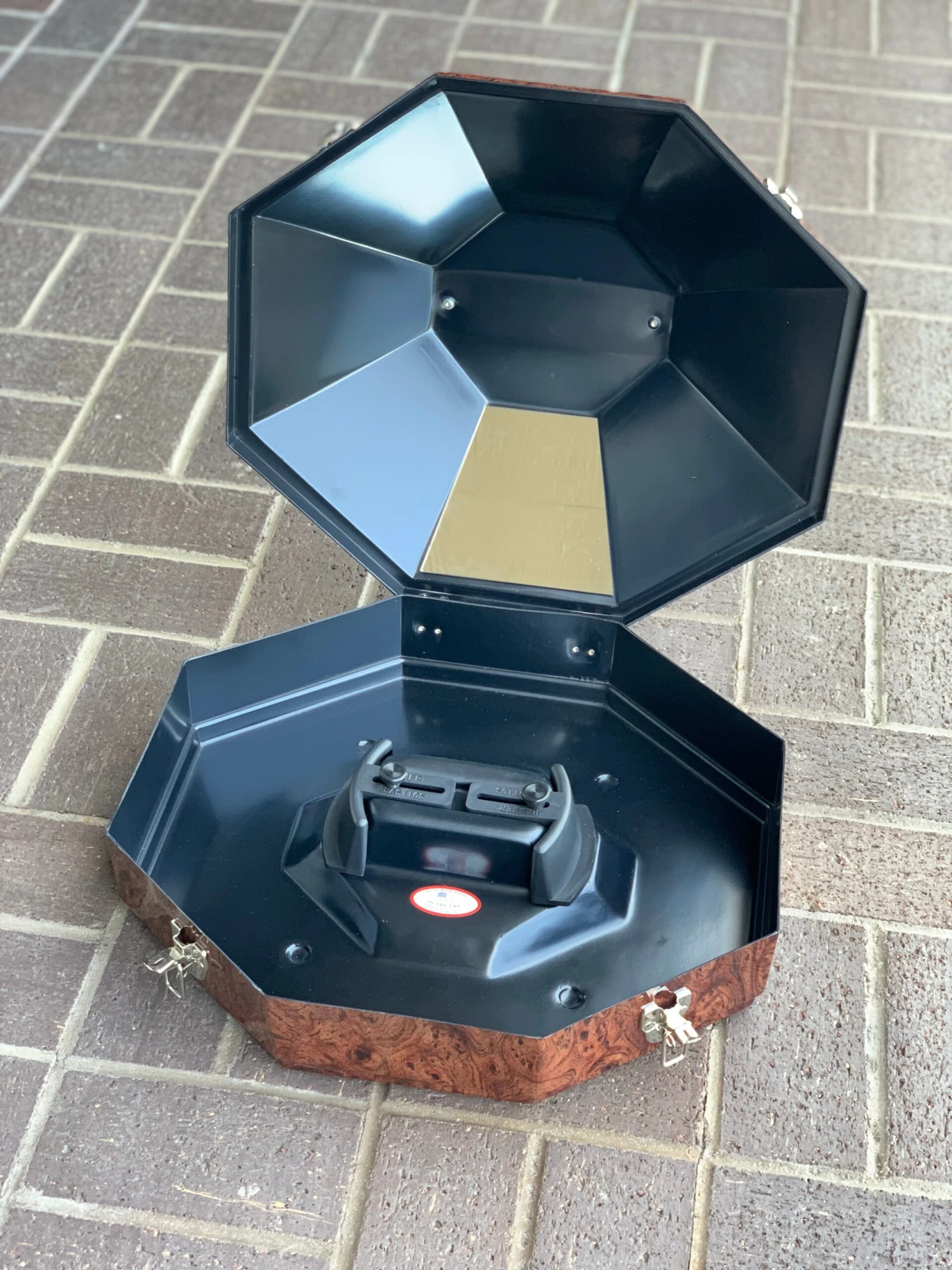 Exclusive Brown Wood HydroDipped Hat Carrying Case 2 Exclusive Brown Wood HydroDipped Hat Carrying Case - Image 2